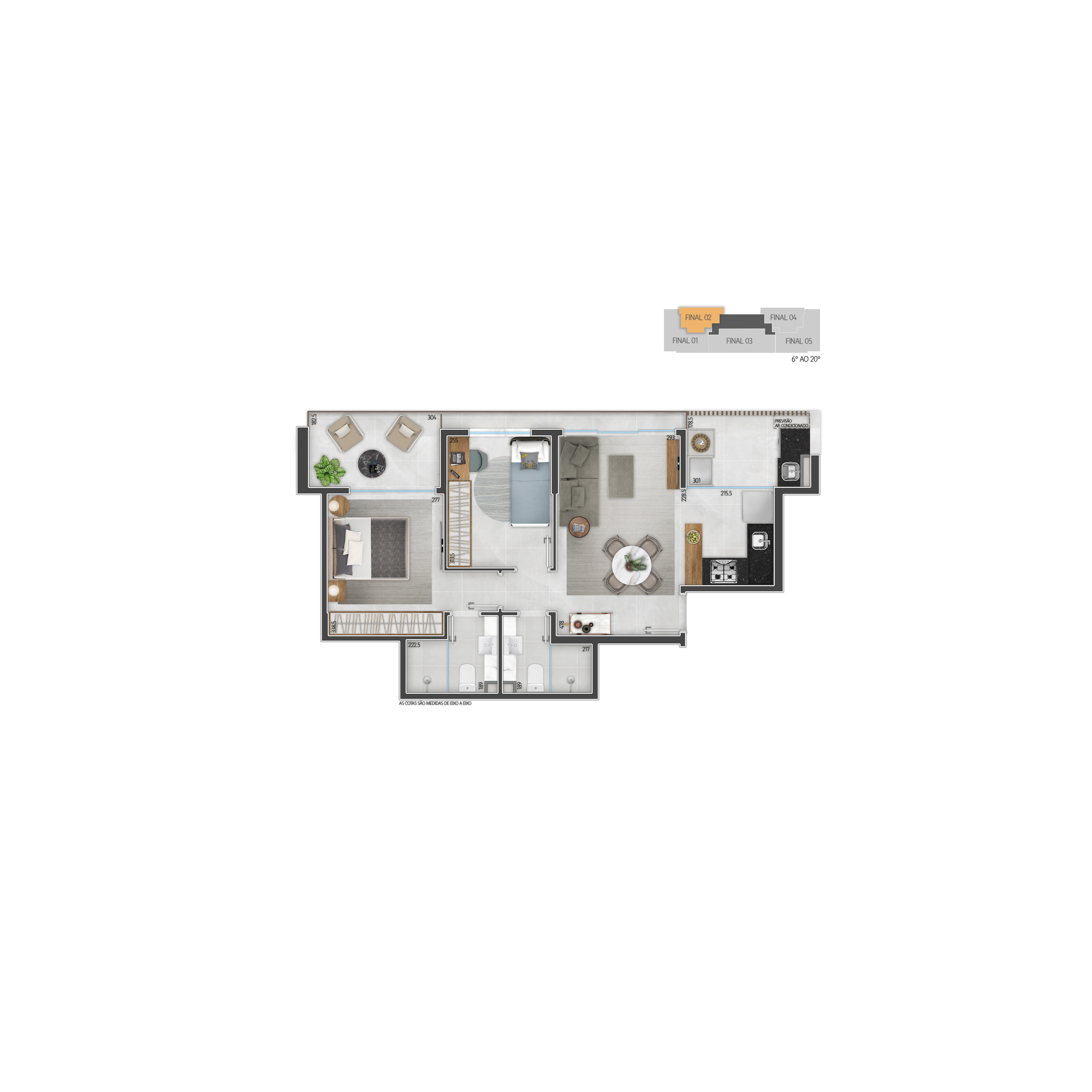Apartamento Tipo - Finais 02 e 04